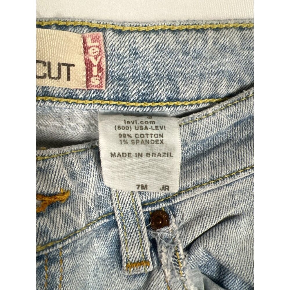 Levi's 518 Superlow Bootcut Jeans Juniors 7M Light Wash Stretch Blue Denim - Picture 4 of 10